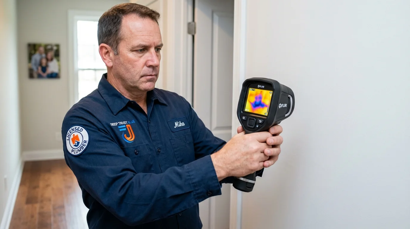 Thermal imaging leak detection by Johns Plumbing LLC in Rutland